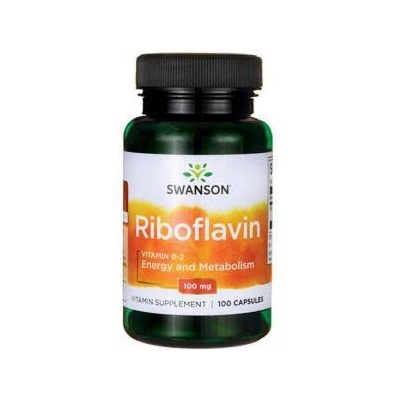 Swanson Рибофлавин Витамин B2, Riboflavin /Vitamin B-2/ 100mg. / 100 Caps. , 4220