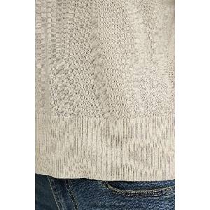 Giorgio Armani пуловер с къси ръкави дамски с добавен лен (XW001912.AF21575)