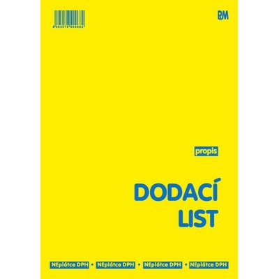 P&M 68 Dodací list
