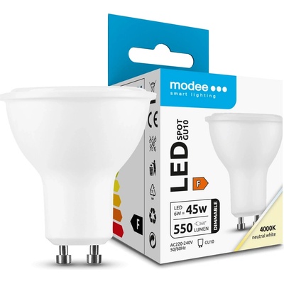 MODEE LIGHTNING Modee Lighting LED žiarovka GU10 6W 4000K stmievateľná