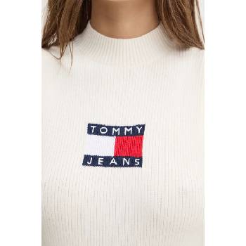 Tommy Hilfiger Рокля Tommy Jeans в бежово къса с кройка по тялото DW0DW18607 (DW0DW18607)