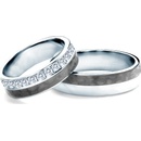 Savicki Snubní prsteny karbon titan půlkulaté SAVTC18 6 TC18 6