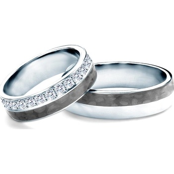 Savicki Snubní prsteny karbon titan půlkulaté SAVTC18 6 TC18 6