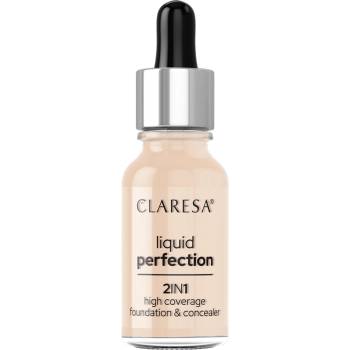 Claresa Liquid Perfection Korektor a krycí make-up 2v1 102 Warm Medium 18 g