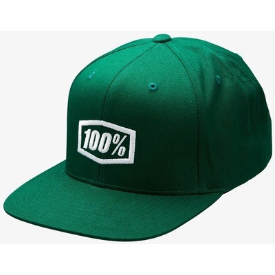 100% ICON Snapback Cap AJ Fit Forest Green