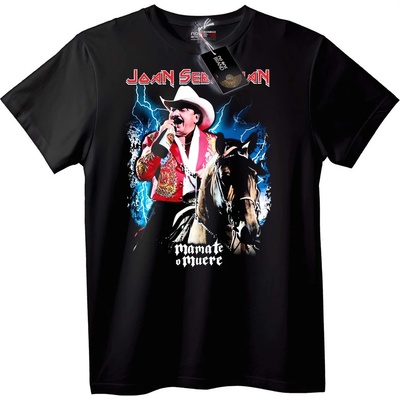 NOONEBRAND Тениска Музика Joan Sebastian - 2XL, Black