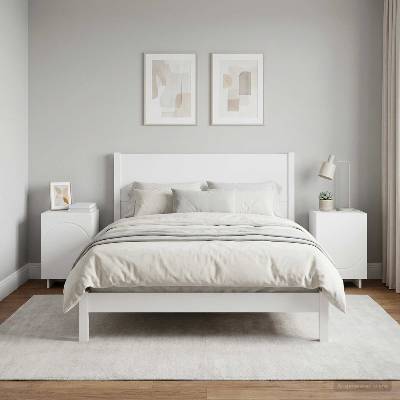 vidaXL Нощен шкаф 2 pcs Бяло 33, 5 x 34, 5 x 50 см Инженерна дървесина (8011406)
