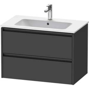 Duravit Ketho. 2 - Шкафче за умивалник 55x81x48 см, 2 чекмеджета, графит матов K25263049490000 (K25263049490000)