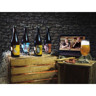 Domácí degustace piva s pivovarem Zlatá Kráva balíček Pivní klasika bedna 4 druhů piva