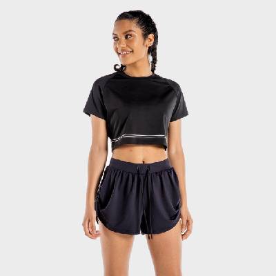 SQUATWOLF Дамска къса тениска Women‘s Flux Onyx XS