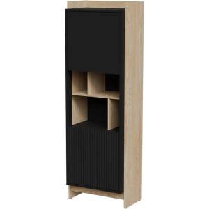 Cama meble Шкаф витрина Cama PORTO 59x38x180 дъб/черен (PORTO 473525)