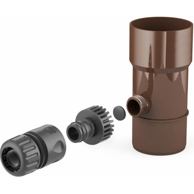 Covernit Plastová výpust na zber dažďovej vody PVC 63 mm hnedá