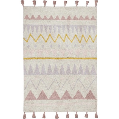 Lorena Canals Розов и кремав ръчно изработен памучен детски килим подходящ за пране 120x160 cm Azteca Vintage Nude - Lorena Canals (C-AZ-NVN)