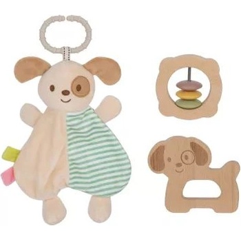 Tooky Toy Tooy Toys: Комплект бебешки играчки, дървени - куче