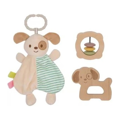 Tooky Toy Tooy Toys: Комплект бебешки играчки, дървени - куче