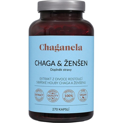 Chaganela Extrakt čagy se sibiřským ženšenem 270 kapslí