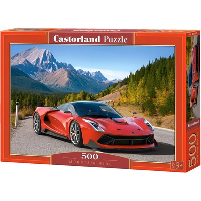 Castorland Červené auto v horách 500 dielov