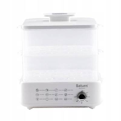 Уред за готвене на пара Saturn ST-EC1187, 1500W, 12 л, Автоматично спиране, Индикатор за ниво на водата, Бял (ST-EC1187)
