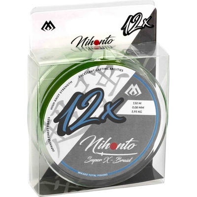 Mikado Splietaná Šnúra Nihonto Super X-Braid Dark Green 150 m - 0,12 mm 9,83 kg