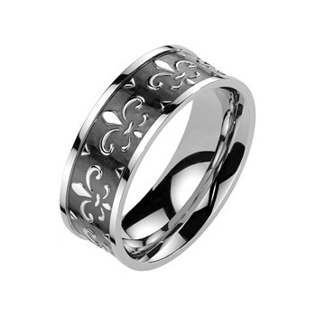 Šperky4U Pánský ocelový prsten skautská lilie OPR1963