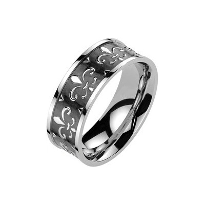 Šperky4U Pánský ocelový prsten skautská lilie OPR1963