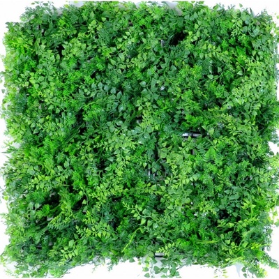Umělá živá zelená stěna WALL BACKGROUND MIXT FERN, 50x50cm