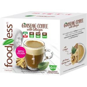FoodNess Кафе капсули FoodNess Ginseng coffe with Colagen, Dolce Gusto, 10 бр. , капсули