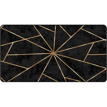 Pure Line Home Пътека MARSA Геометрична абстракция Black & Gold