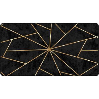 Pure Line Home Пътека MARSA Геометрична абстракция Black & Gold