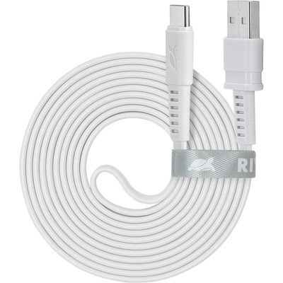 RIVACASE Кабел Rivacase PS6002WT21, от USB A(м) към USB C(м), 2.1m, бял (PS6002WT21)