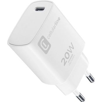 Image 1 of Cellularline Зарядно 220V, тип порт USB-C, 20W, Micro pack, бял цвят