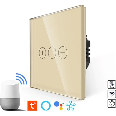 Revolo Touch WiFi dotykový stmievač trojtlačidlový č.1 - Zlatý