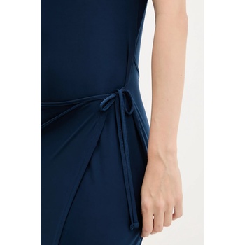 Calvin Klein Рокля Calvin Klein в тъмносиньо среднодълга с кройка по тялото LV044C237G (LV044C237G)