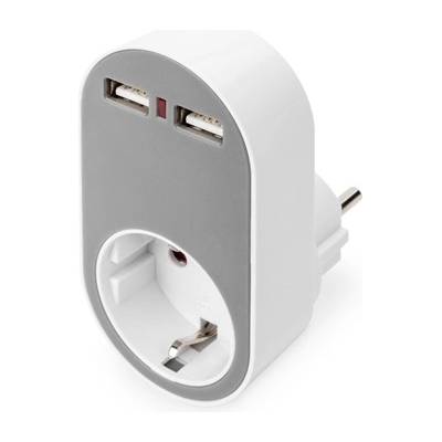 ASSMANN DA-70617 Универсален 2-портов USB Type-A 1x schuko заряден адаптер (DA-70617)