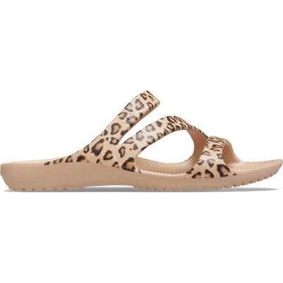 Crocs Kadee II Leopard dámské pantofle béžová