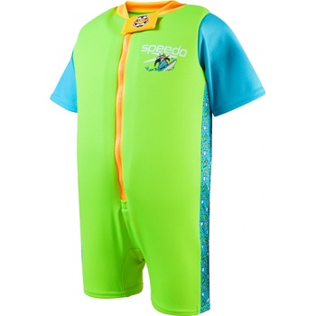 Speedo Printed Float Suit Iu Dětské Jednodílné plavky Zelená