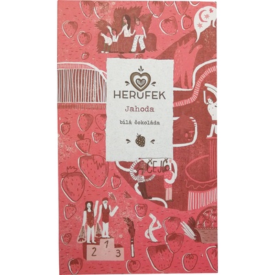 Herufek bílá 48% s jahodami 50 g