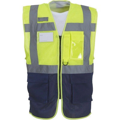Yoko HI-VIS HVW820 Síťovaná bezpečnostní vesta HV yellow/navy