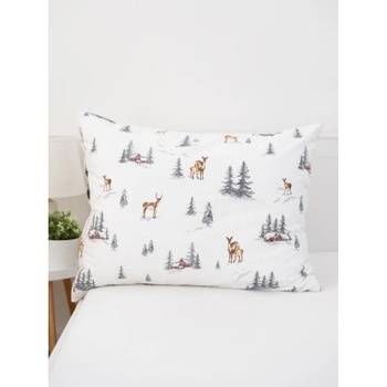 MKLozkoviny.sk Flanelová Zimný les 70 x 90 cm