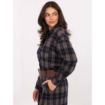 Italy Moda Shirt-IT-KS-GT9880.12P-navy blue modrá šedá hnedá