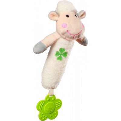 BabyOno plyšová hračka s pískátkem a hryzátkom Sweet Lambie ružová