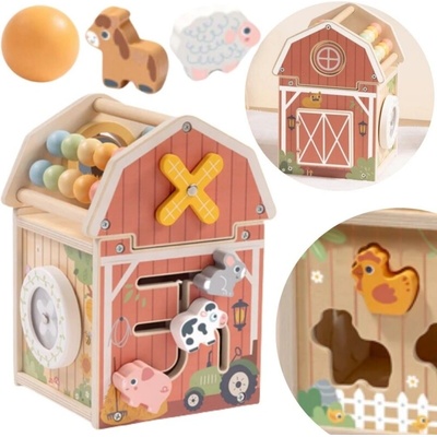 Tooky Toy Vkladačka Stodola rôzne tvary