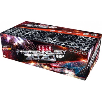 Kompaktní ohňostroj Pyrotechnology 2020 222 ran 30 a 50 mm