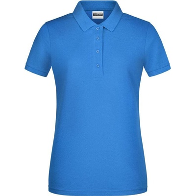 James & Nicholson JN 8009 Dámske piqué polo z bio bavlny modrá Cobalt