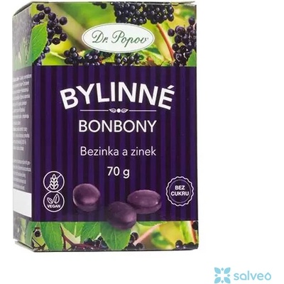 Dr. Popov Bonbony Bezinka a Zinek 70 g