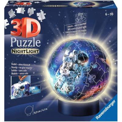 Ravensburger - Puzzle 3D puzzleball Astronaut LED - 40 - 99 piese