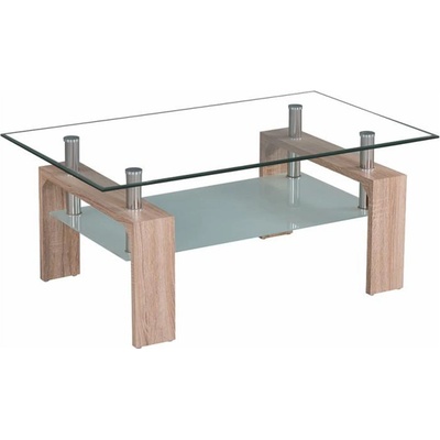 Kondela Libor New dub sonoma / sklo – Zboží Dáma