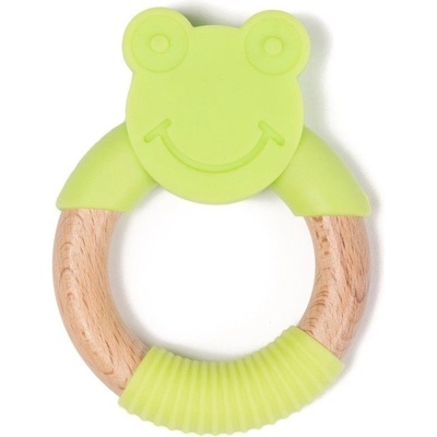 Bo Jungle B Teether Animal Wood Green Frog zelená