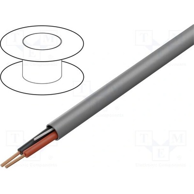 Belden 5500UE.00305 Vodič 2x22AWG nestíněný 300V 305m Cu lanko šedá CPR: Eca