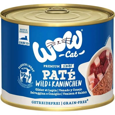 WOW Cat Senior divina a králičie 400 g